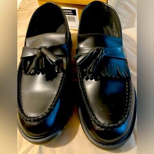 Dr Martens Adrian Tassel Loafers. Soft Black Leather. Size 10